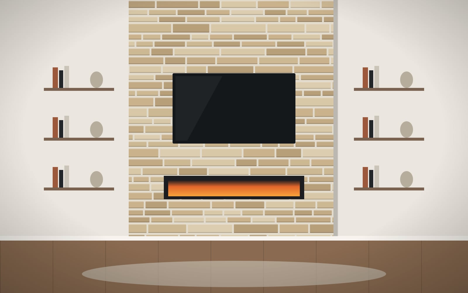 Illustration – media wall after: clad in RapidClad stone slips