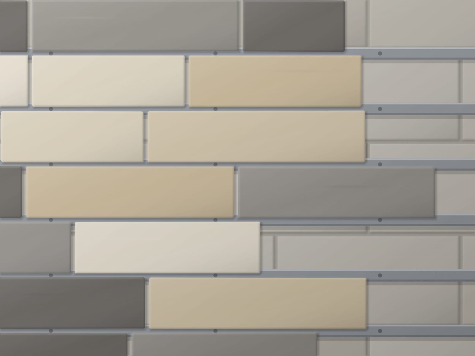 rc-placeholder-step-clip Stone and brick slips clipped into rails