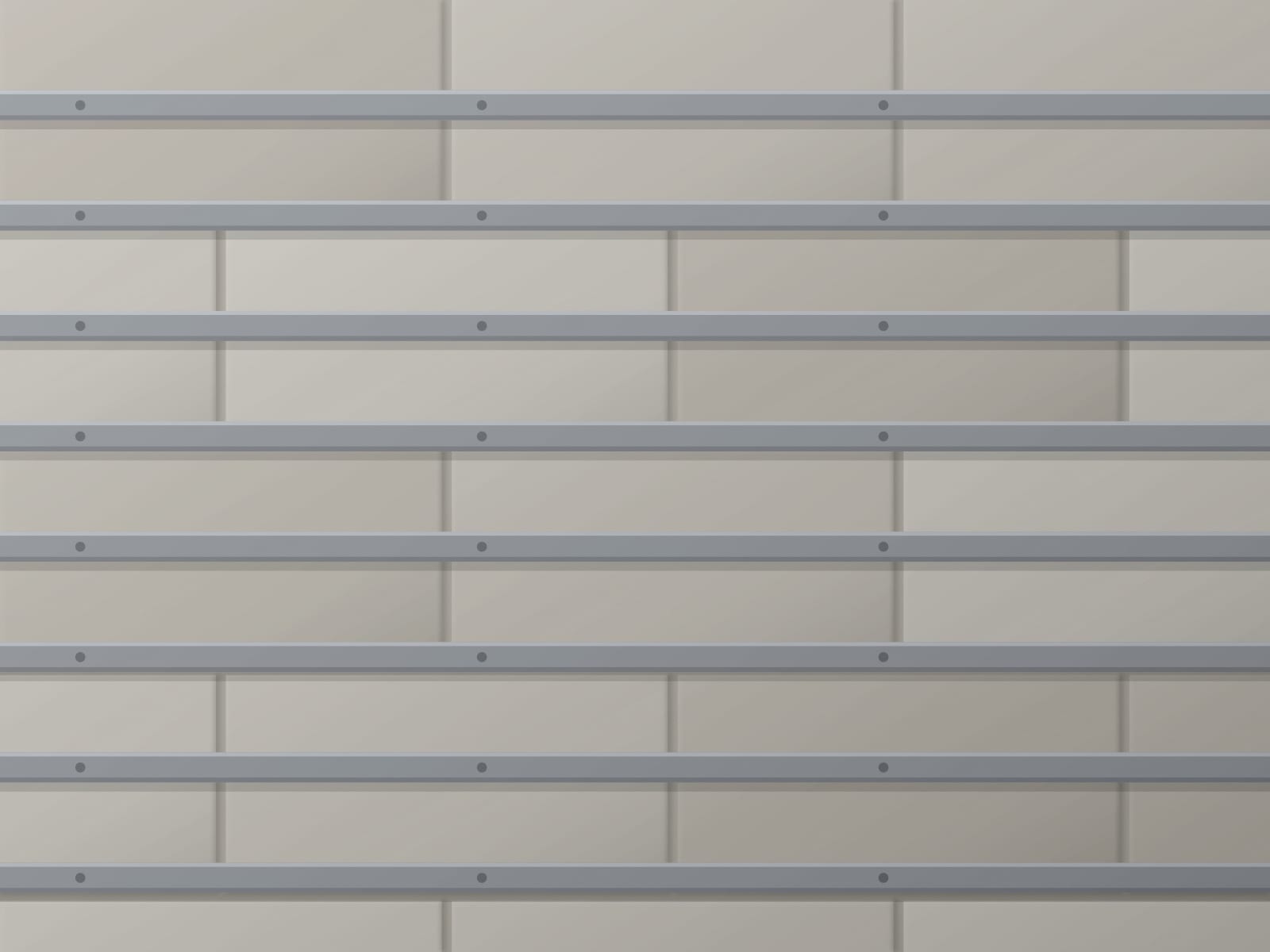 rc-placeholder-step-fix Steel rails fixed to a wall